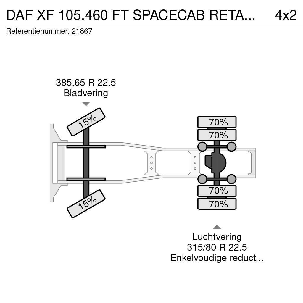 DAF XF 105.460 FT SPACECAB RETARDER PTO Sattelzugmaschinen