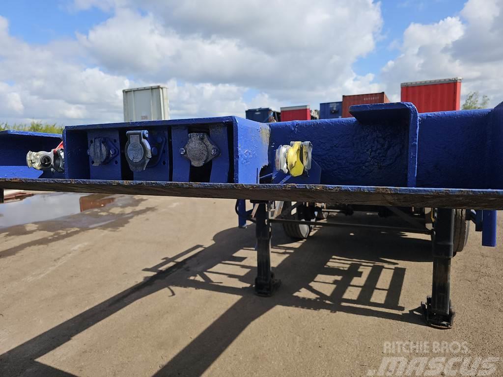 Renders 2 axle 20 ft container chassis steel springs bpw d Containerauflieger