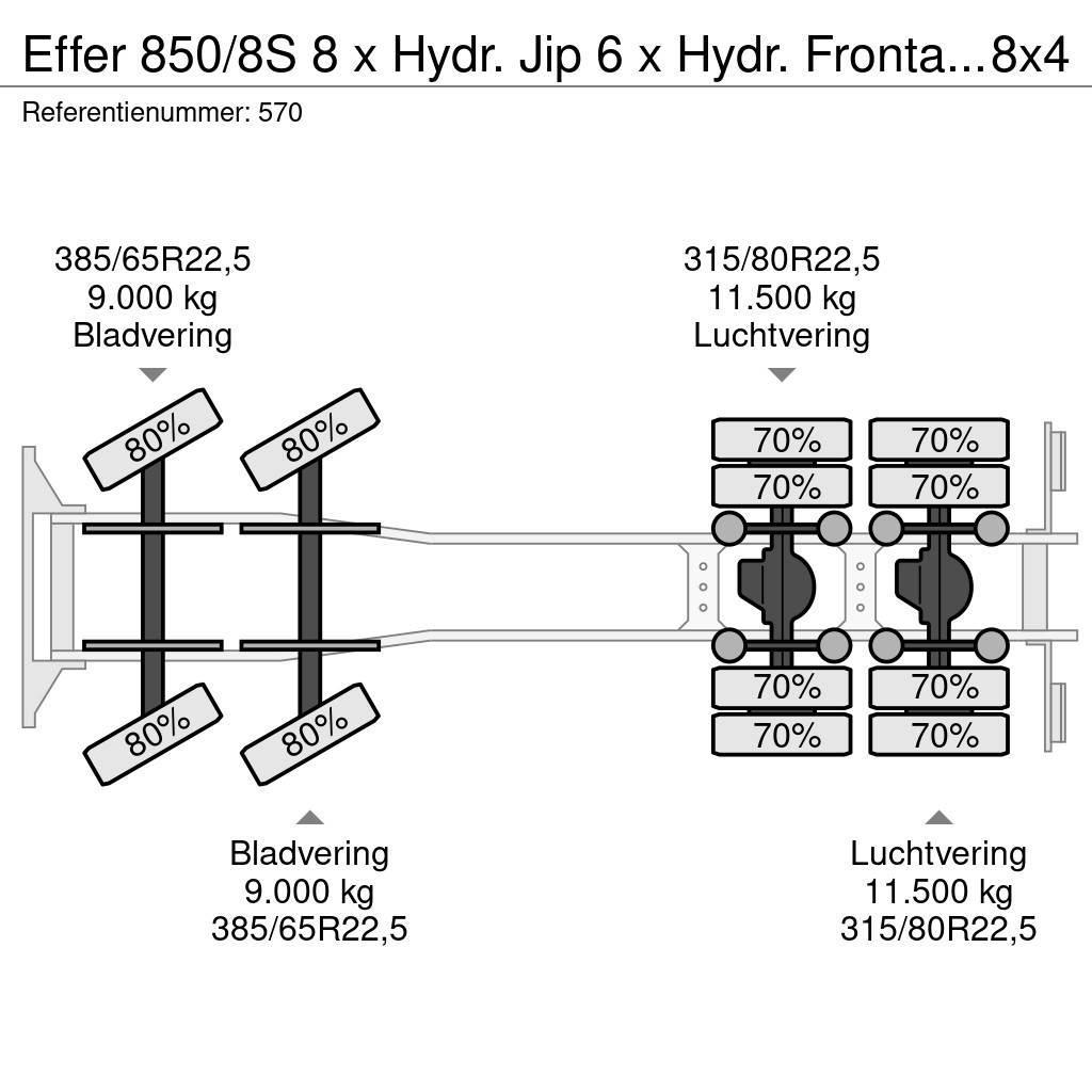 Effer 850/8S 8 x Hydr. Jip 6 x Hydr. Frontabstutzung Vol All-Terrain-Krane