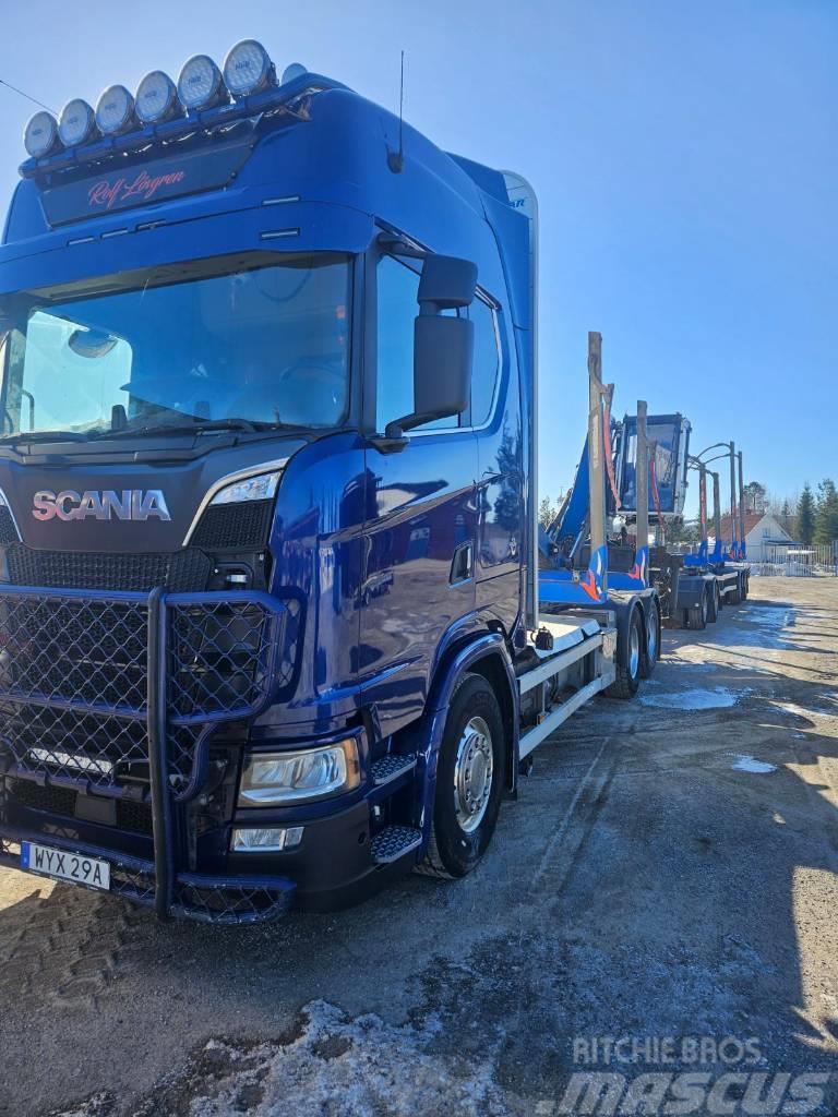Scania Scania R 580 timmerekipage Holztransporter