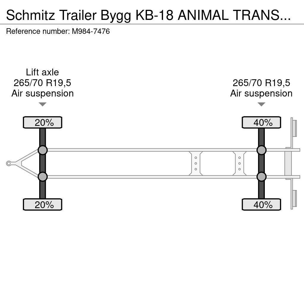 Schmitz Cargobull Trailer Bygg KB-18 ANIMAL TRANSPORT + BOX HEATING Viehtransportanhänger