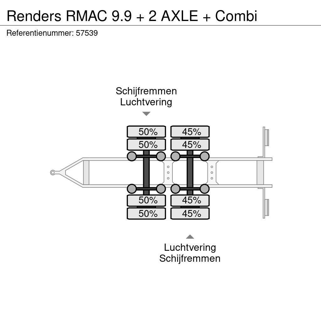 Renders RMAC 9.9 + 2 AXLE + Combi Anhänger-Kastenaufbau