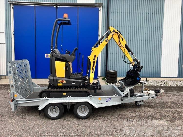 New Holland Kanondeal E14D + Ifor Williams GH94 Minibagger < 7t