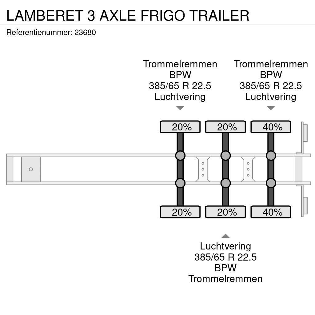 Lamberet 3 AXLE FRIGO TRAILER Kühlauflieger