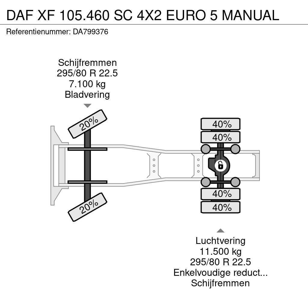 DAF XF 105.460 SC 4X2 EURO 5 MANUAL Sattelzugmaschinen