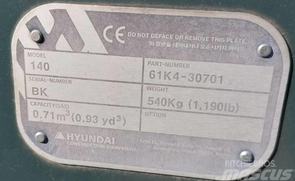 Hyundai 0.7m3_HX140 Schaufeln