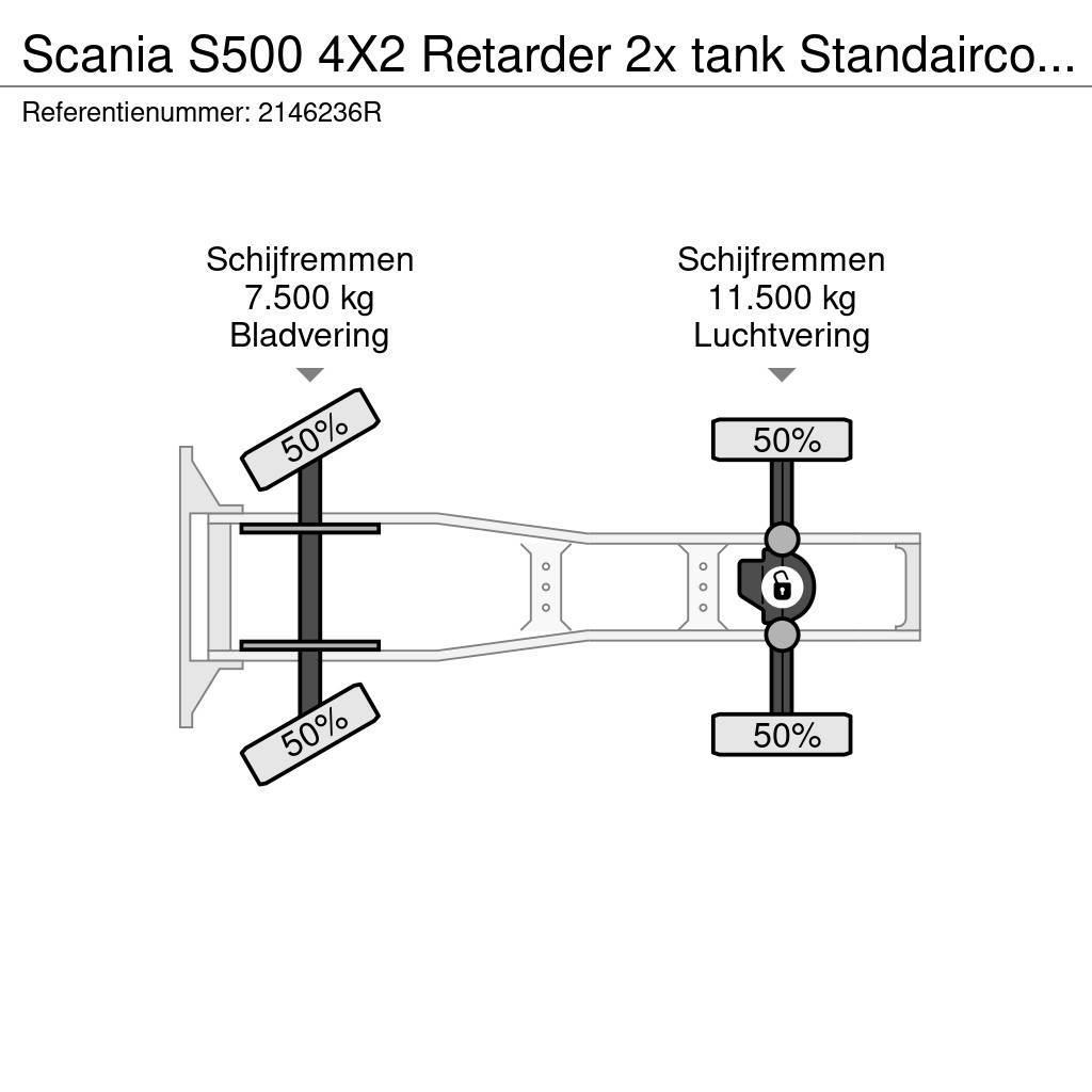 Scania S500 4X2 Retarder 2x tank Standairco LED German tr Sattelzugmaschinen