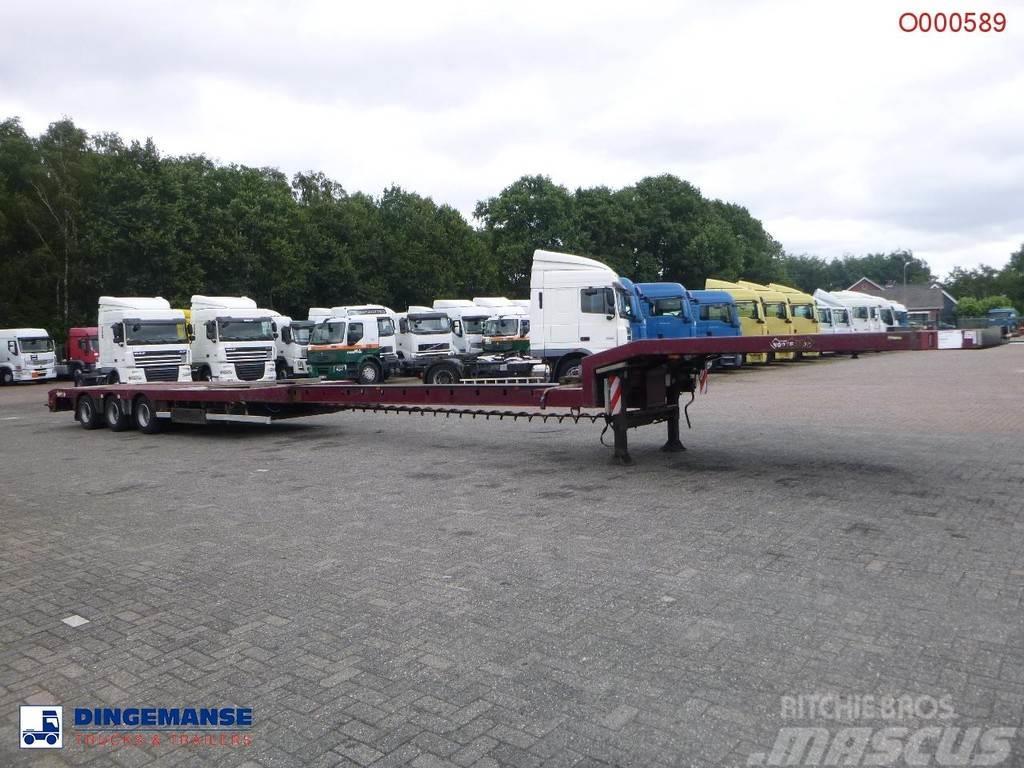 Nooteboom 3-axle semi-lowbed trailer extendable 14.5 m + ram Pritschenauflieger
