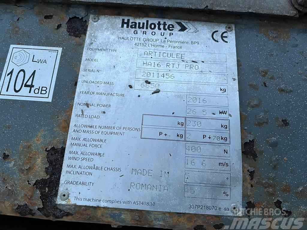 Haulotte Articulee HA16RTJ PRO BOOM 16 m / RATED LOAD 230 k Andere Arbeitsbühnen