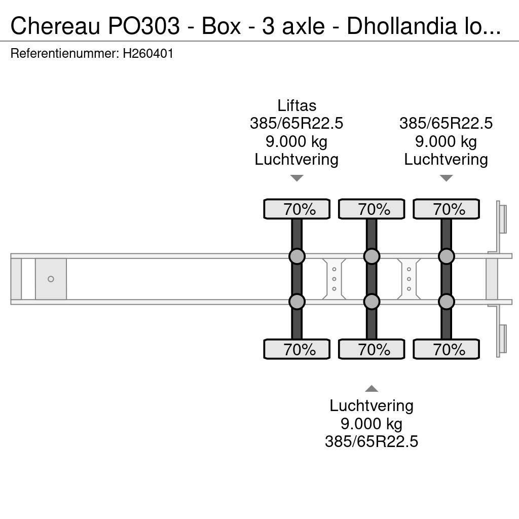 Chereau PO303 - Box - 3 axle - Dhollandia loadlift - BUFFL Kofferauflieger