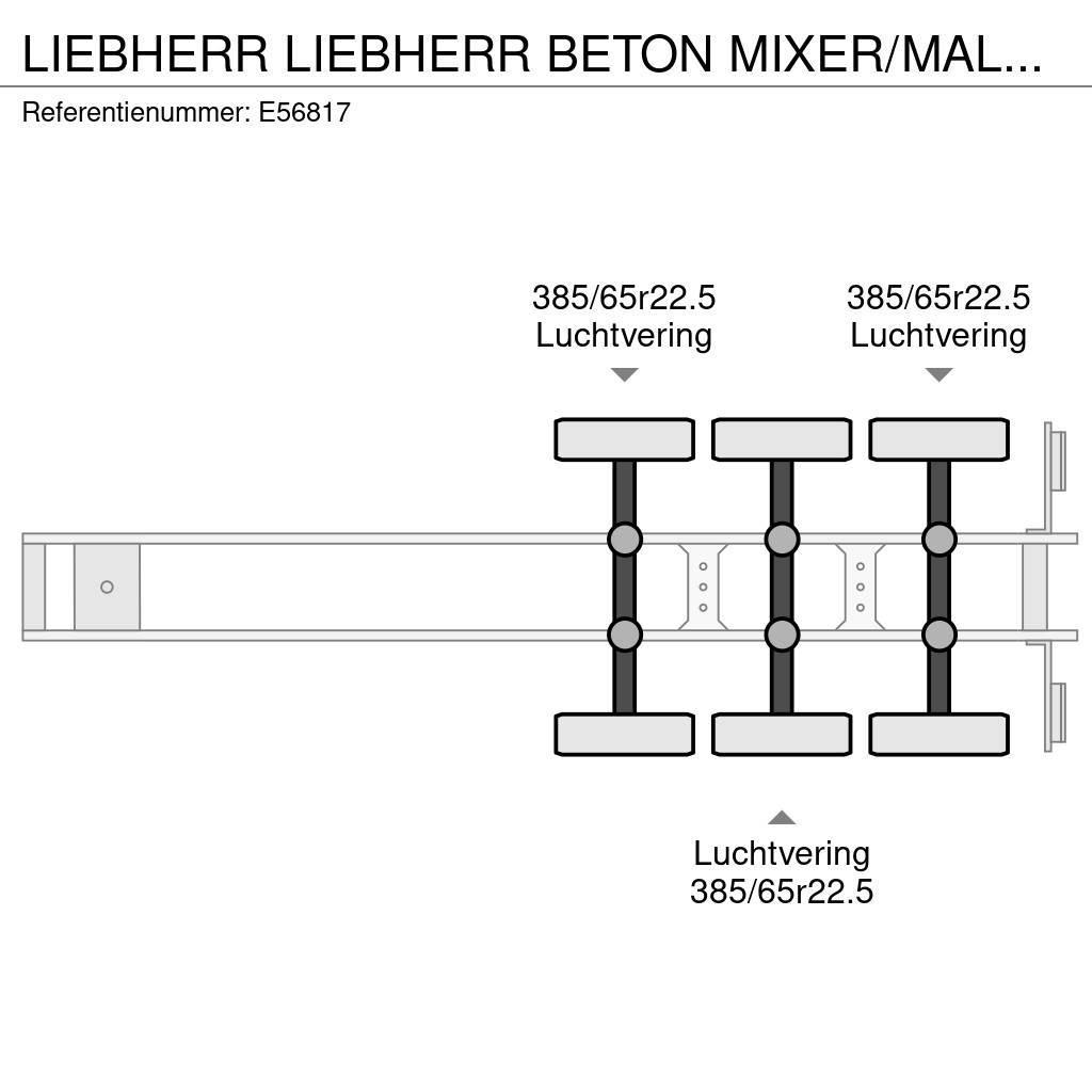 Liebherr BETON MIXER/MALAXEUR/MISCHER-12M³ Andere Auflieger