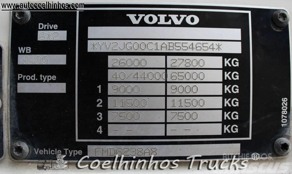 Volvo FM 380 + Hiab 288 Pritschenwagen/Pritschenwagen mit Seitenklappe