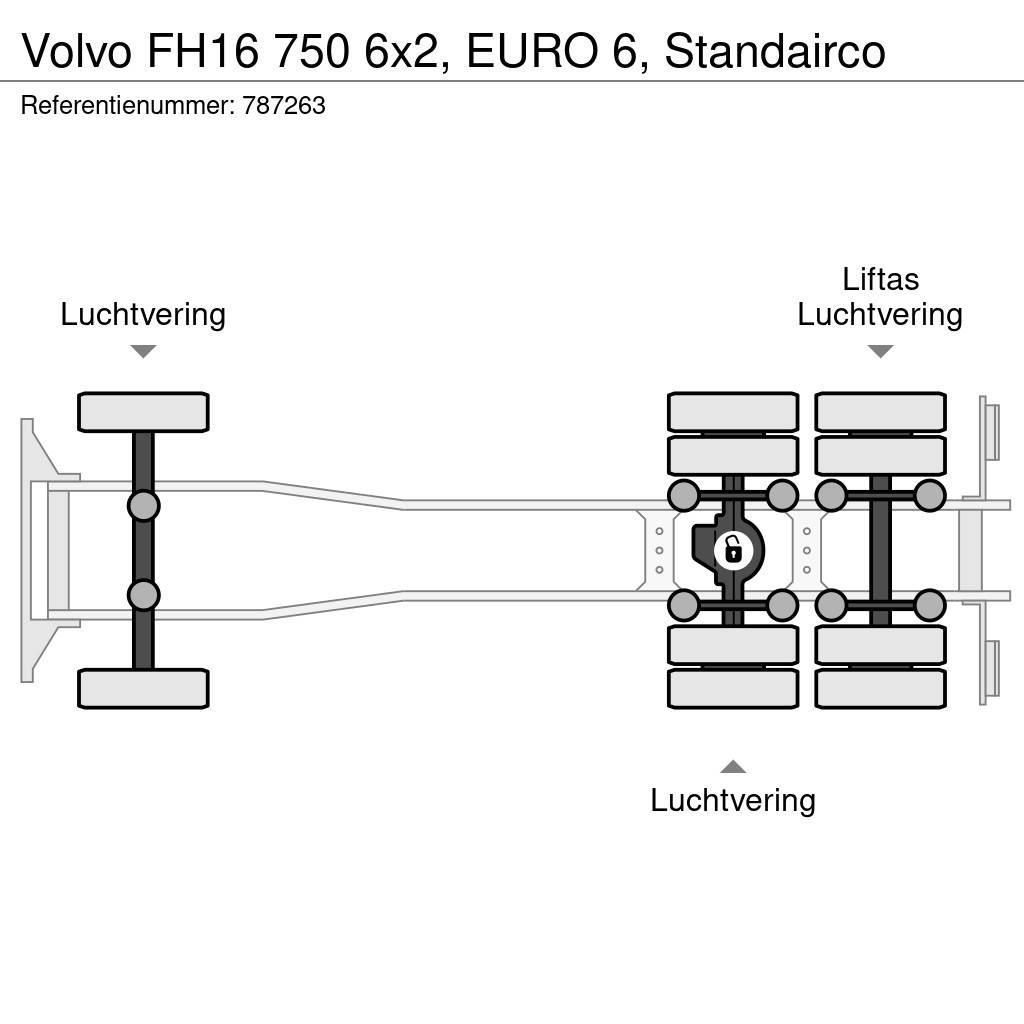 Volvo FH16 750 6x2, EURO 6, Standairco Wechselfahrgestell