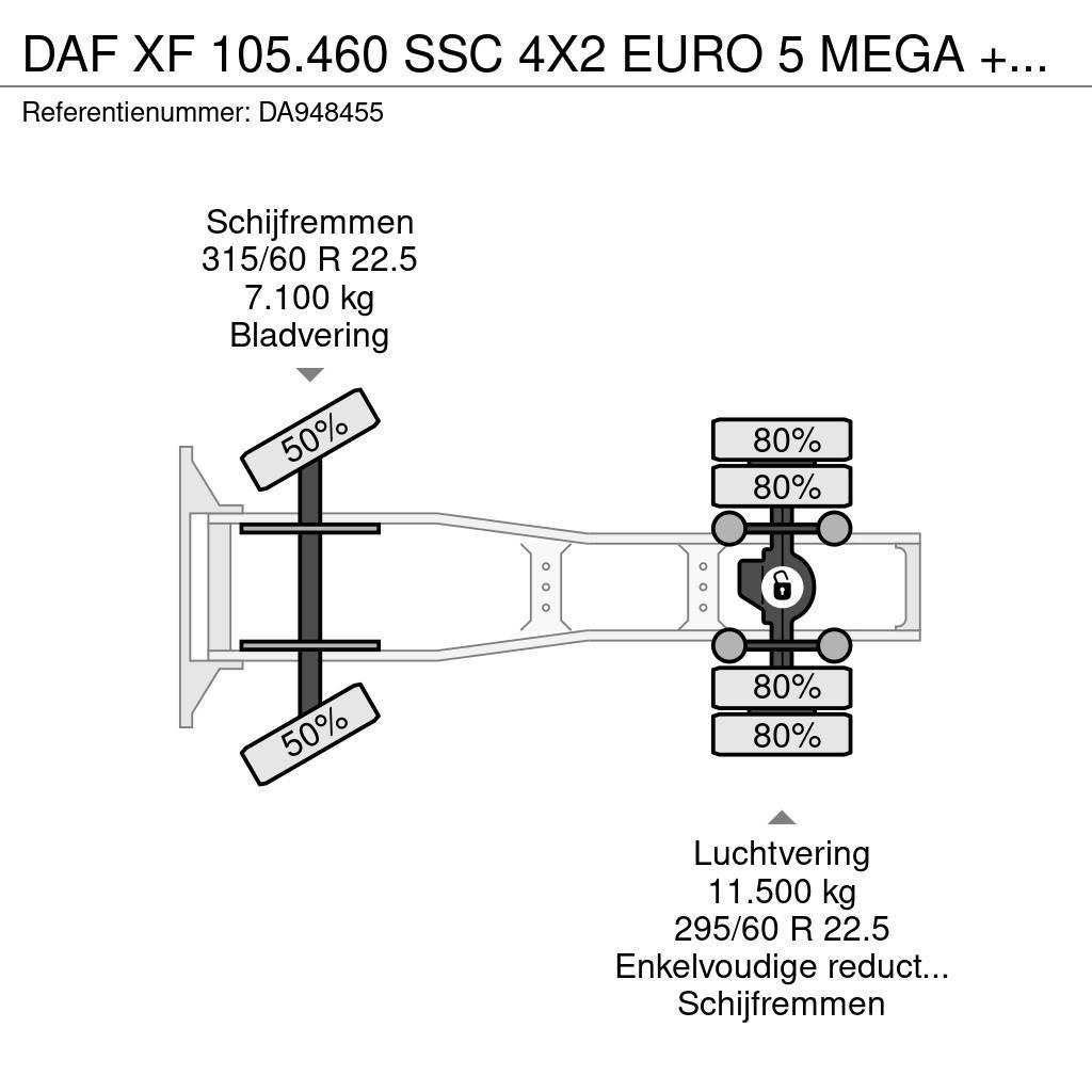 DAF XF 105.460 SSC 4X2 EURO 5 MEGA + RETARDER Sattelzugmaschinen