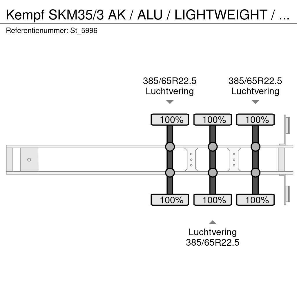 Kempf SKM35/3 AK / ALU / LIGHTWEIGHT / 29M3 / LIFT AXLE Kippladerauflieger