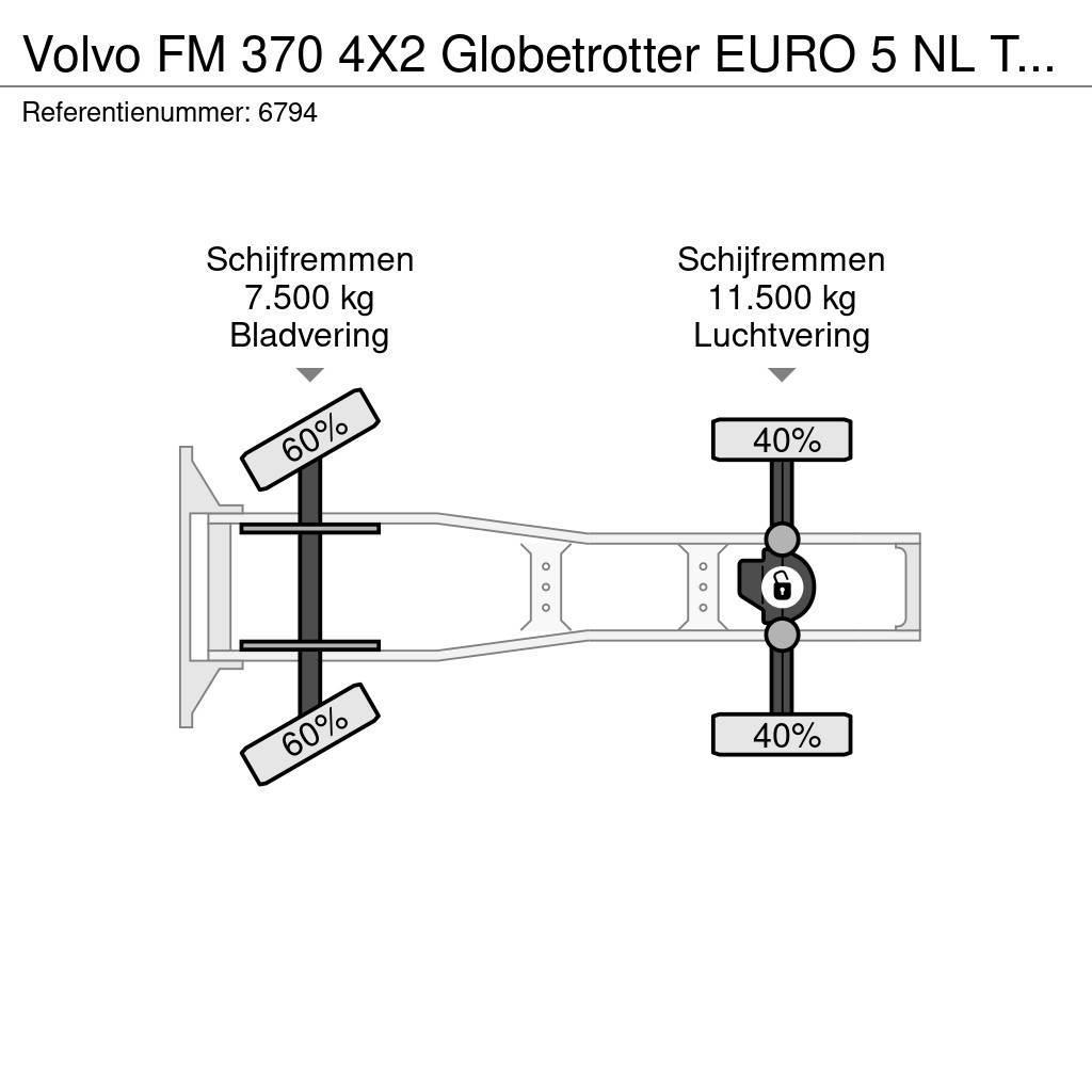 Volvo FM 370 4X2 Globetrotter EURO 5 NL Truck APK 09/202 Sattelzugmaschinen