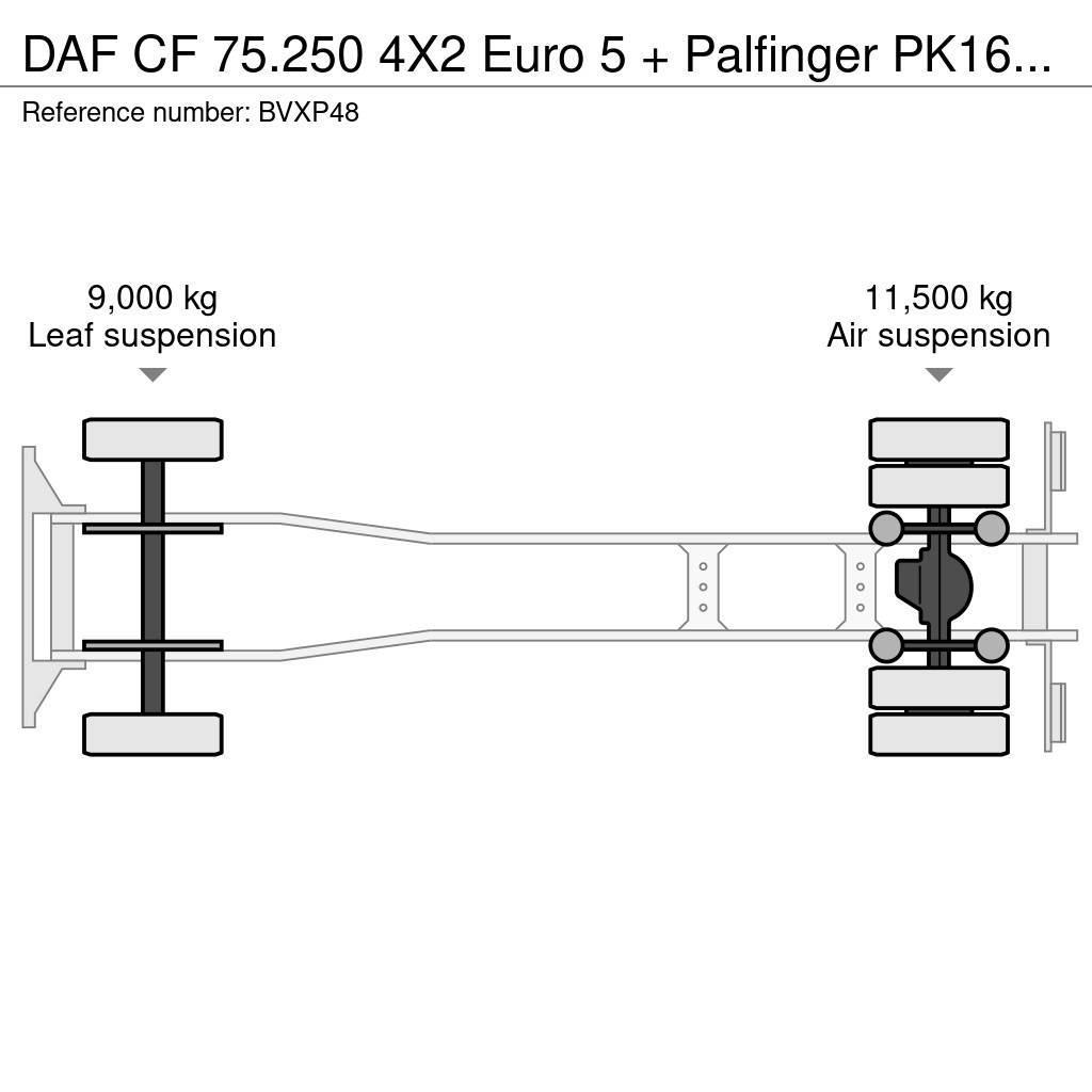 DAF CF 75.250 4X2 Euro 5 + Palfinger PK16502 D (Glas / All-Terrain-Krane