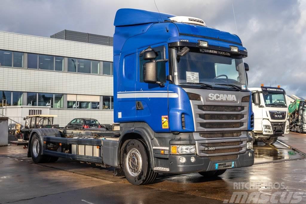 Scania R360+E5+INTARDER+DHOLLANDIA Absetzkipper