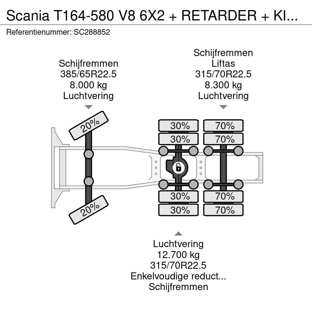 Scania T164-580 V8 6X2 + RETARDER + KIEPHYDRAULIEK - EURO Sattelzugmaschinen