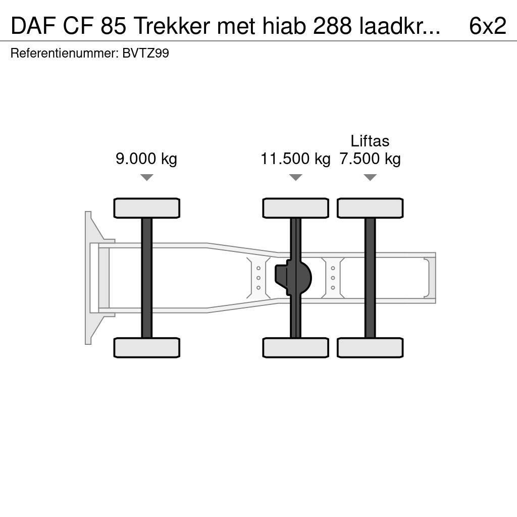 DAF CF 85 Trekker met hiab 288 laadkraan origineel 388 Sattelzugmaschinen