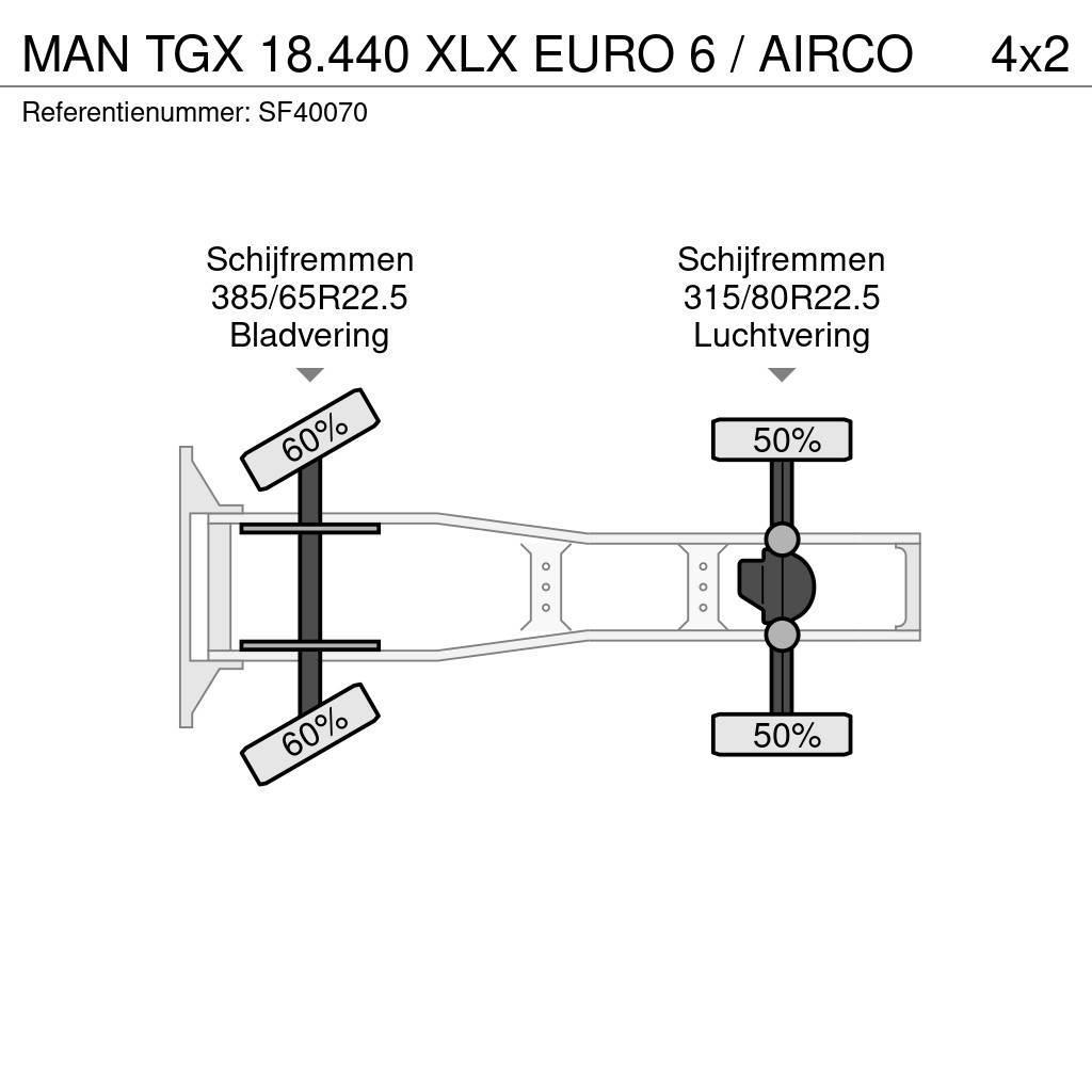 MAN TGX 18.440 XLX EURO 6 / AIRCO Sattelzugmaschinen
