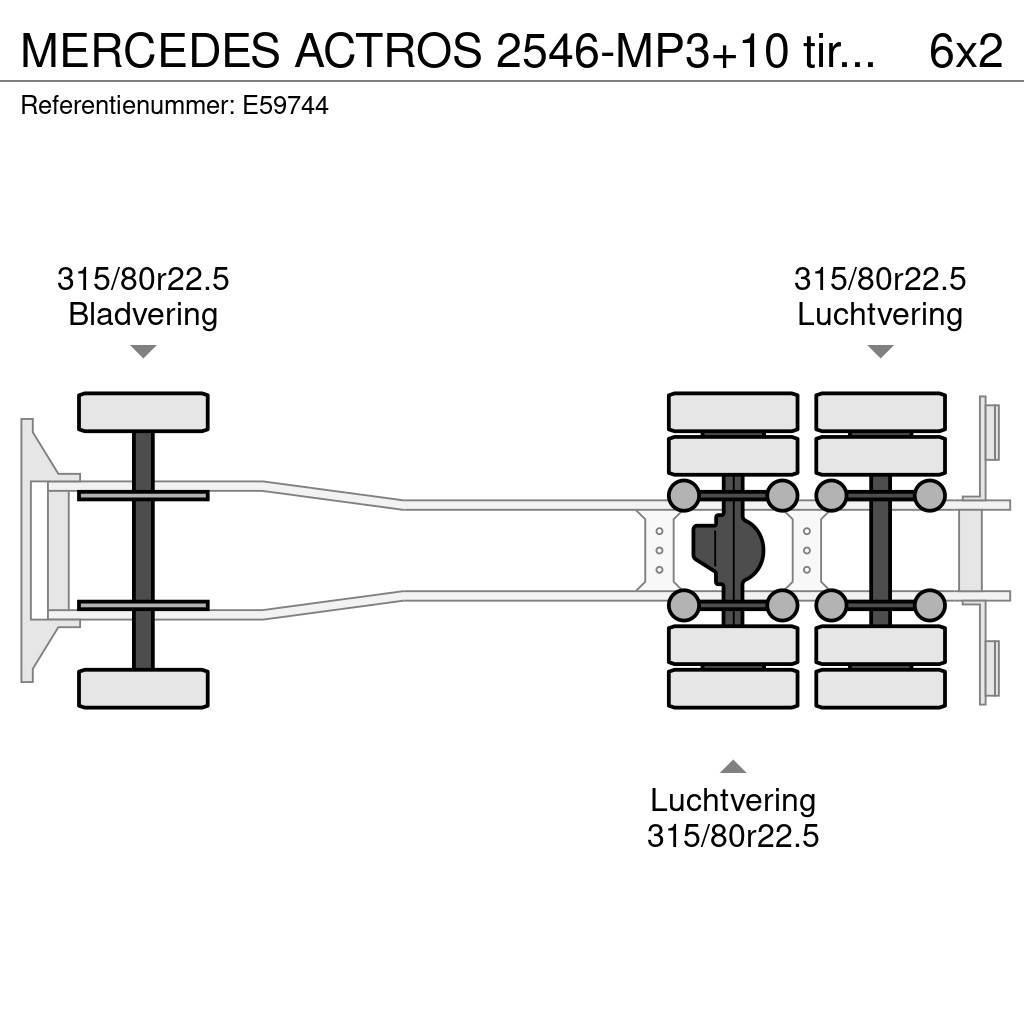 Mercedes-Benz ACTROS 2546-MP3+10 tires/pneus Containerwagen