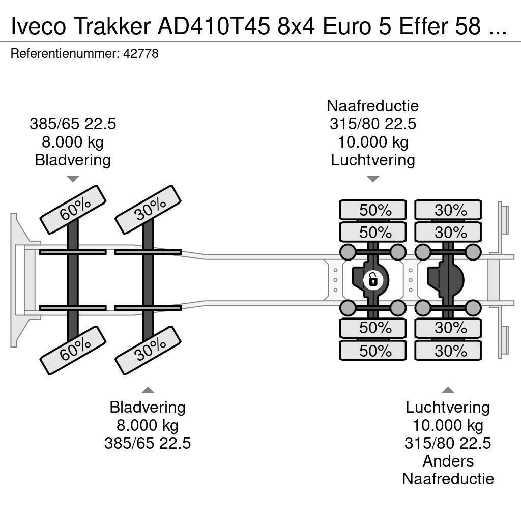 Iveco Trakker AD410T45 8x4 Euro 5 Effer 58 Tonmeter All-Terrain-Krane