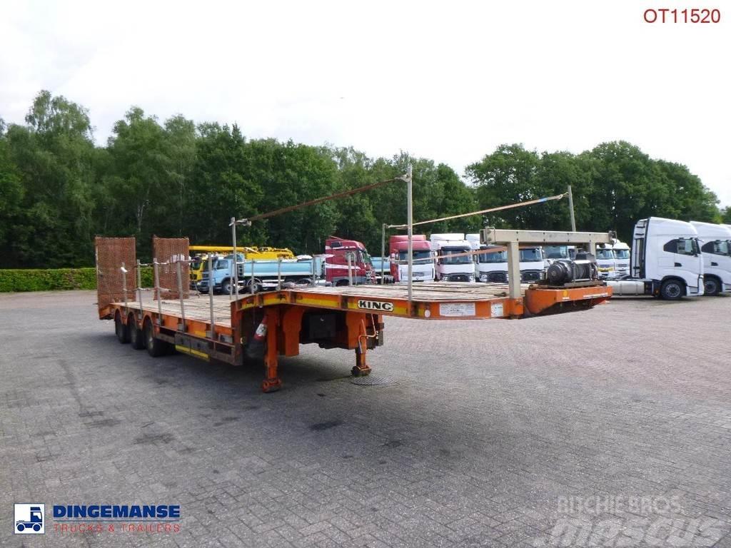 King 3-axle semi-lowbed trailer 44T + ramps Tieflader-Auflieger