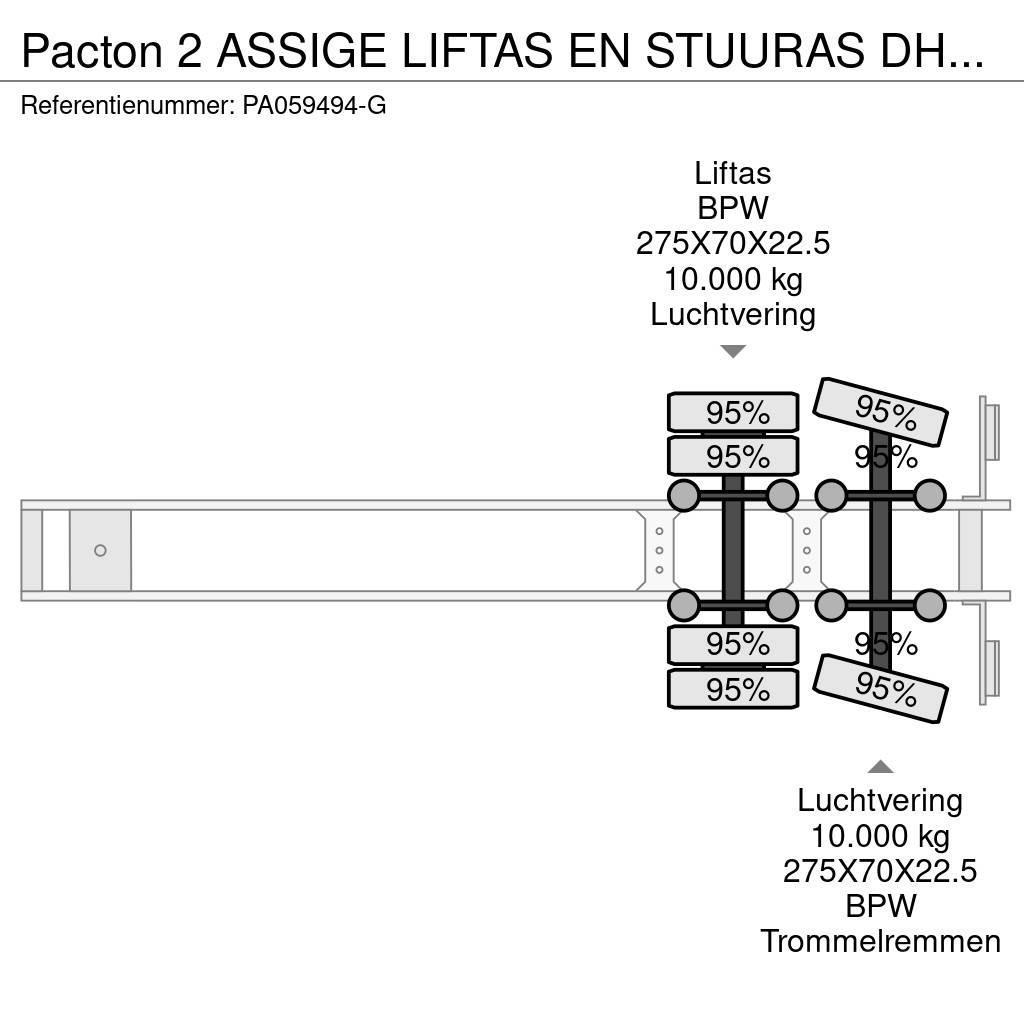 Pacton 2 ASSIGE LIFTAS EN STUURAS DHOLLANDIA 2500 KG Curtainsiderauflieger
