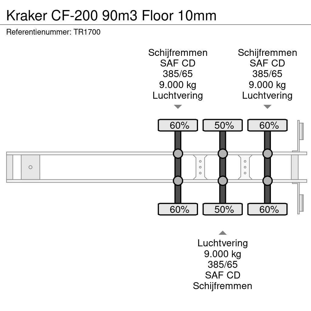Kraker CF-200 90m3 Floor 10mm Schubbodenauflieger