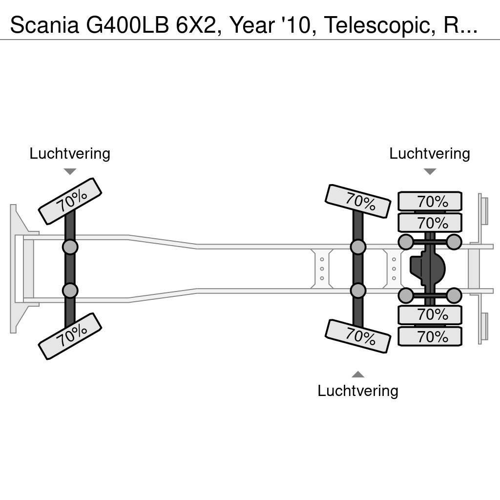 Scania G400LB 6X2, Year '10, Telescopic, Remote control! Kipplader