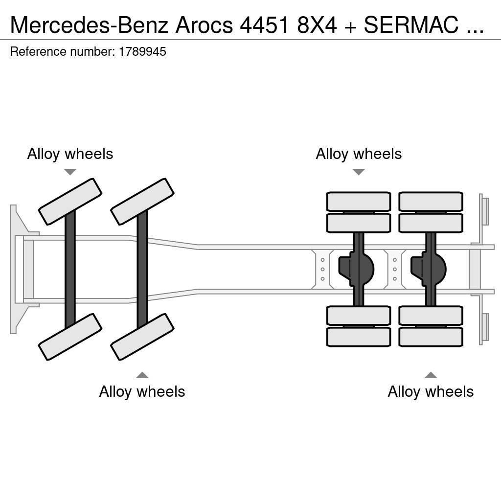 Mercedes-Benz Arocs 4451 8X4 + SERMAC 5RZ51 METER CONCREET PUMP/ Betonpumpen