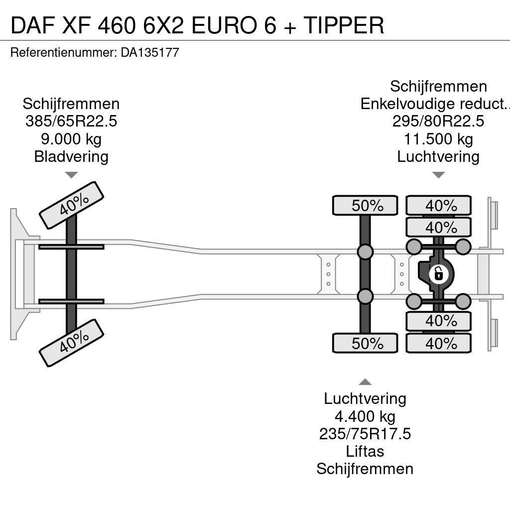 DAF XF 460 6X2 EURO 6 + TIPPER Kipper