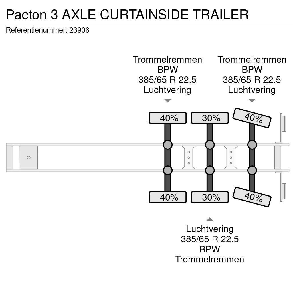 Pacton 3 AXLE CURTAINSIDE TRAILER Curtainsiderauflieger