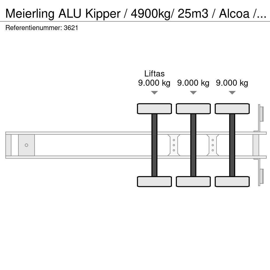 Meierling ALU Kipper / 4900kg/ 25m3 / Alcoa / APK 26-05-2024 Kippladerauflieger