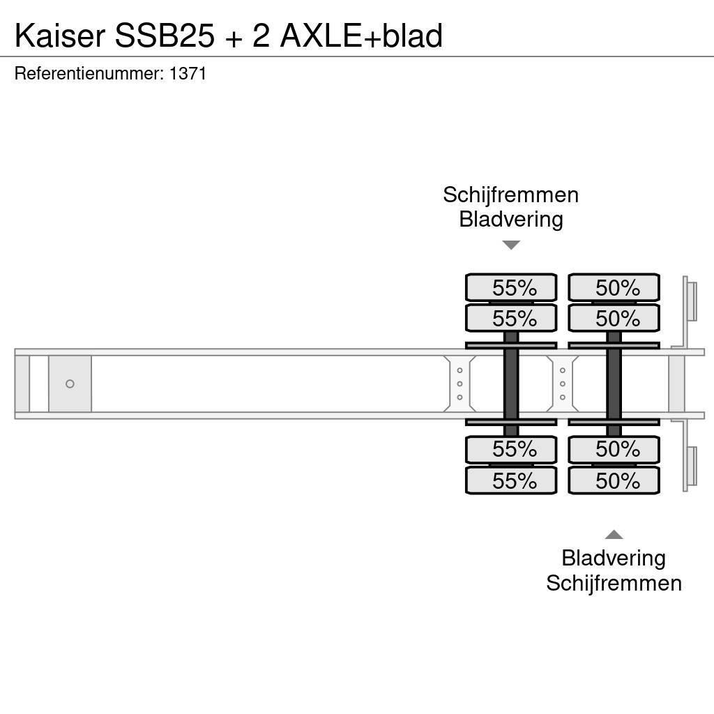 Kaiser SSB25 + 2 AXLE+blad Tieflader-Auflieger
