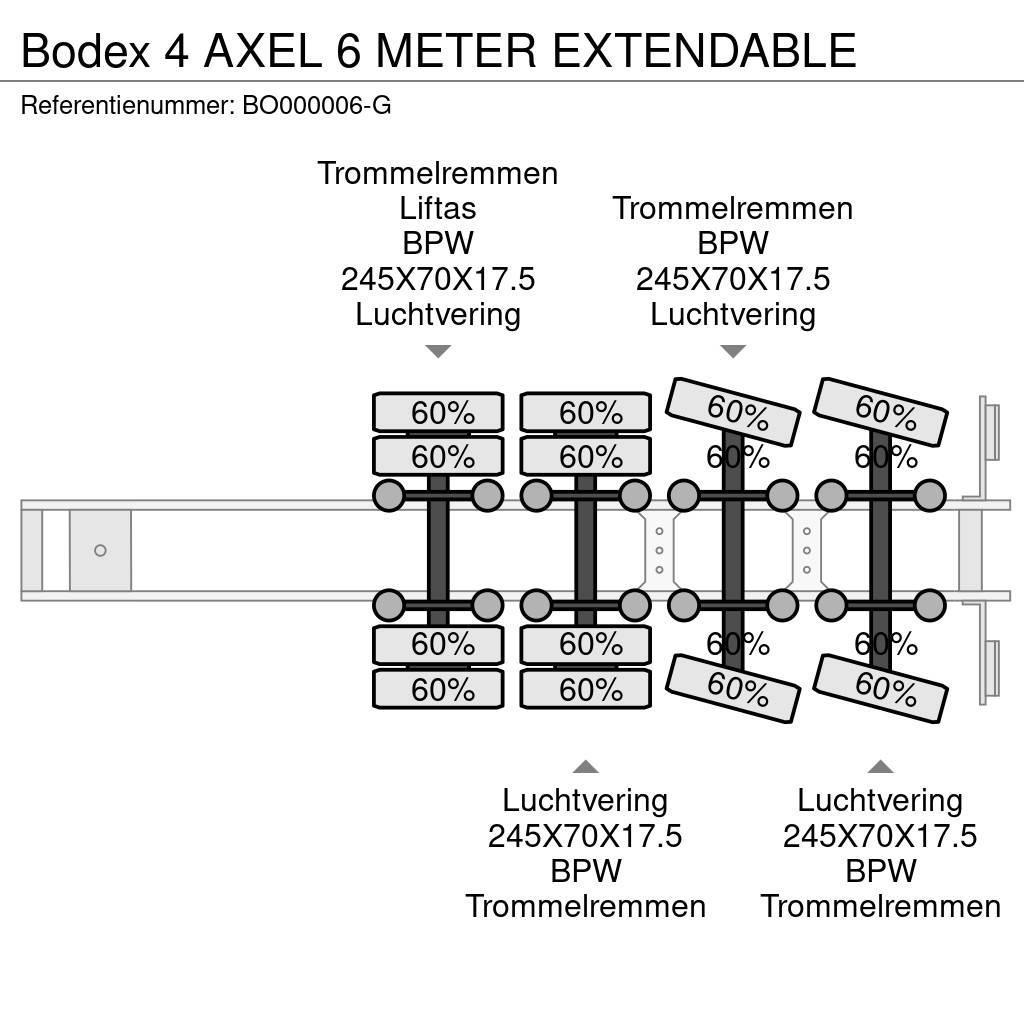 Bodex 4 AXEL 6 METER EXTENDABLE Tieflader-Auflieger