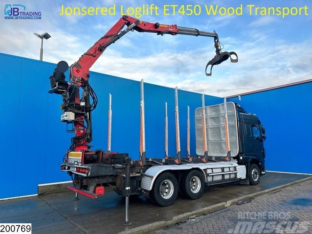 DAF 106 XF 530 6x4, Wood transport, Retarder, Loglift Holztransporter