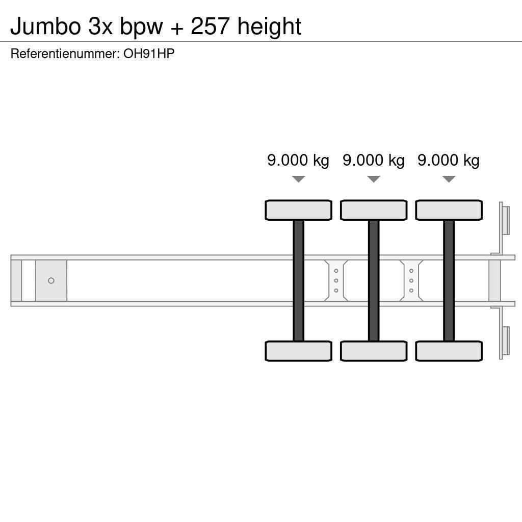 Jumbo 3x bpw + 257 height Curtainsiderauflieger