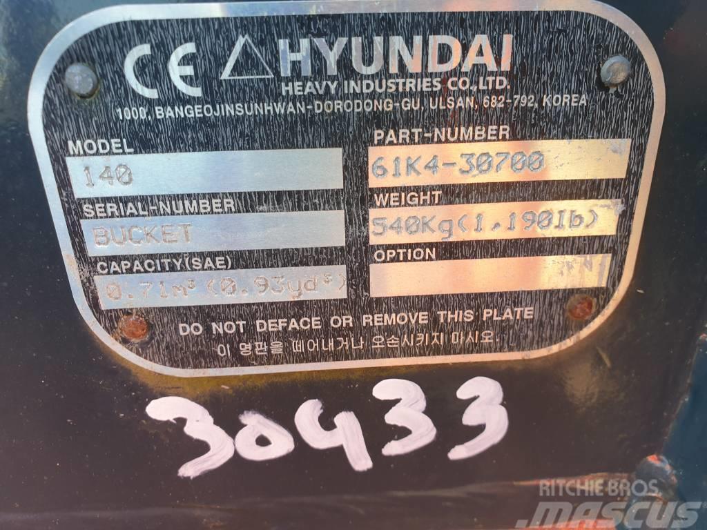 Hyundai Excavator Bucket, 61K4-30700, 140 Schaufeln