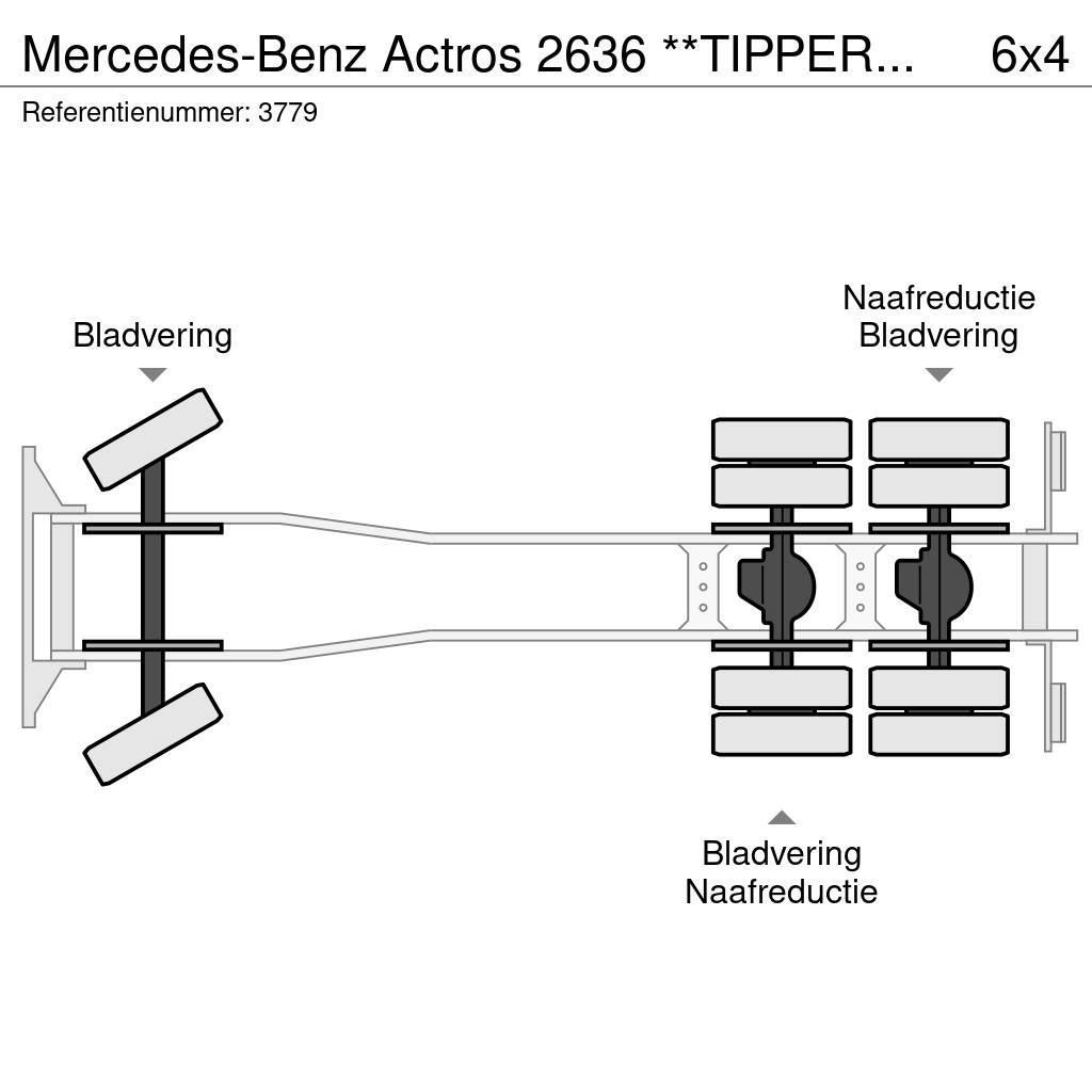 Mercedes-Benz Actros 2636 **TIPPER+HMF2503 K4 (4x) + RADIO - TOP Kipper