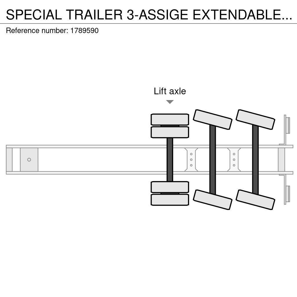 SPECIAL TRAILER 3-ASSIGE EXTENDABLE SEMI DIEPLADER Tieflader-Auflieger