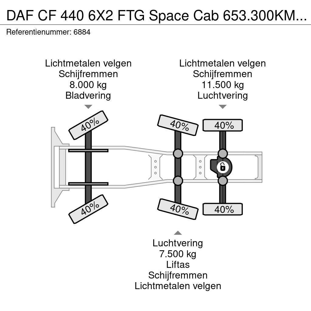 DAF CF 440 6X2 FTG Space Cab 653.300KM LED ACC NL Truc Sattelzugmaschinen