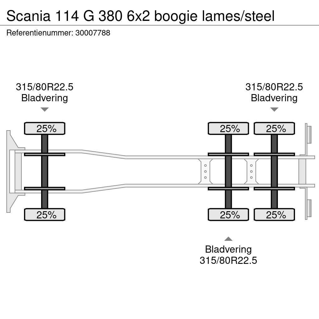 Scania 114 G 380 6x2 boogie lames/steel Wechselfahrgestell