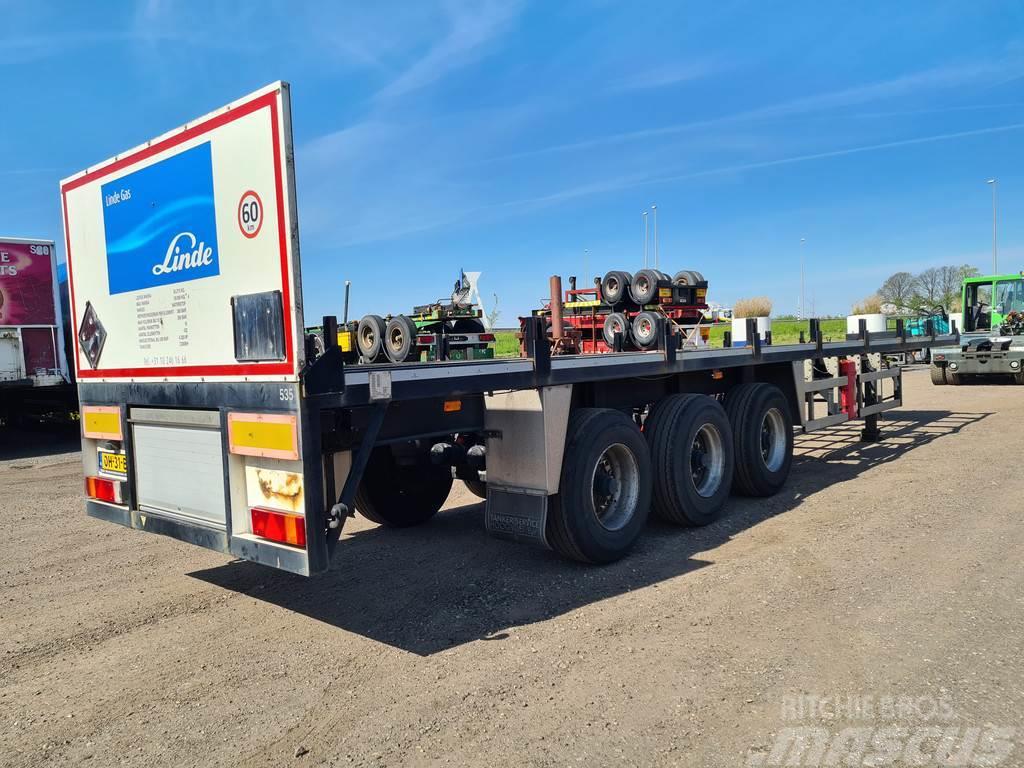 Burg Bpo 12-27 | 3 axle gas container trailer | Bpw dru Pritschenauflieger