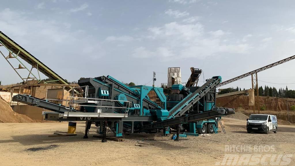 Constmach 150TPH Mobile Vertical Shaft Impact Crushing Plant Mobile Brecher
