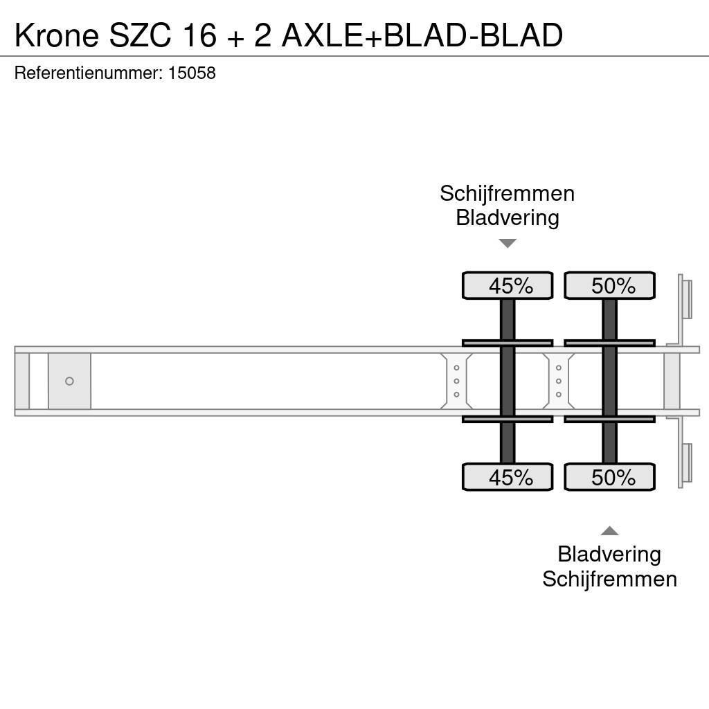 Krone SZC 16 + 2 AXLE+BLAD-BLAD Containerauflieger