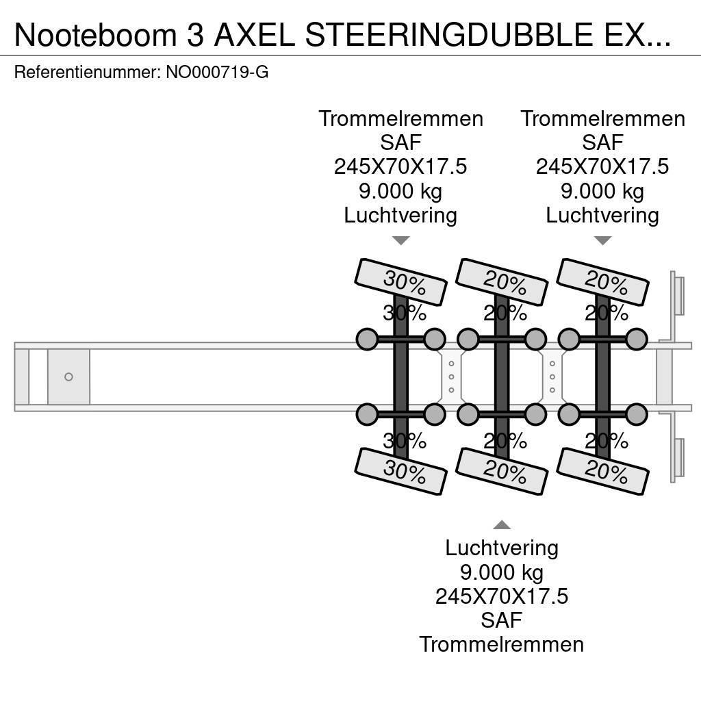 Nooteboom 3 AXEL STEERINGDUBBLE EXTENDABLE 2 X 5,5 METER Tieflader-Auflieger