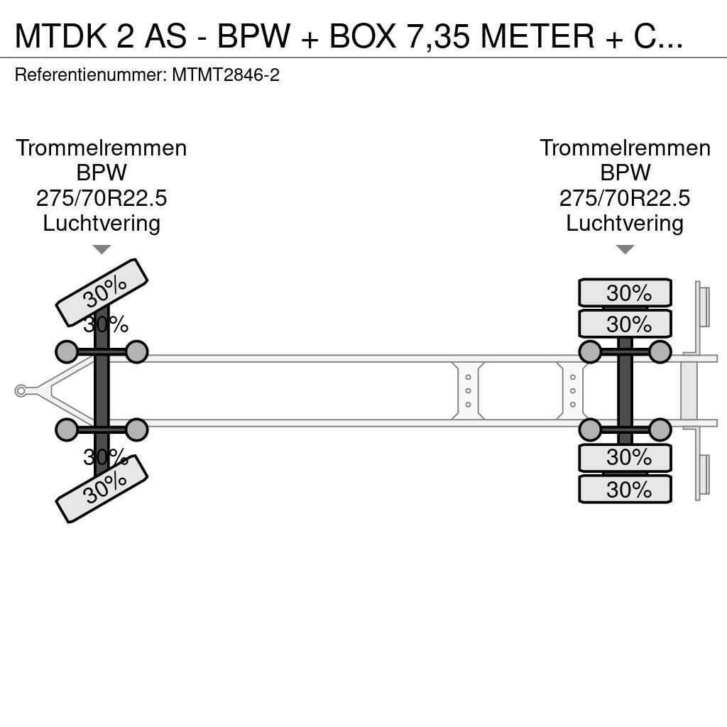  MTDK 2 AS - BPW + BOX 7,35 METER + CARGOLIFT ZEPRO Anhänger-Kastenaufbau