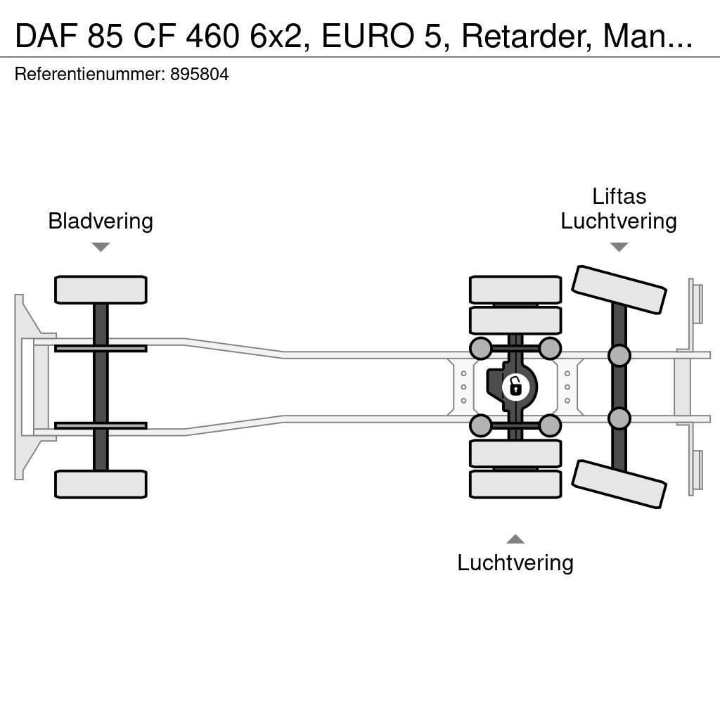 DAF 85 CF 460 6x2, EURO 5, Retarder, Manual, Fassi, Re Pritschenwagen/Pritschenwagen mit Seitenklappe